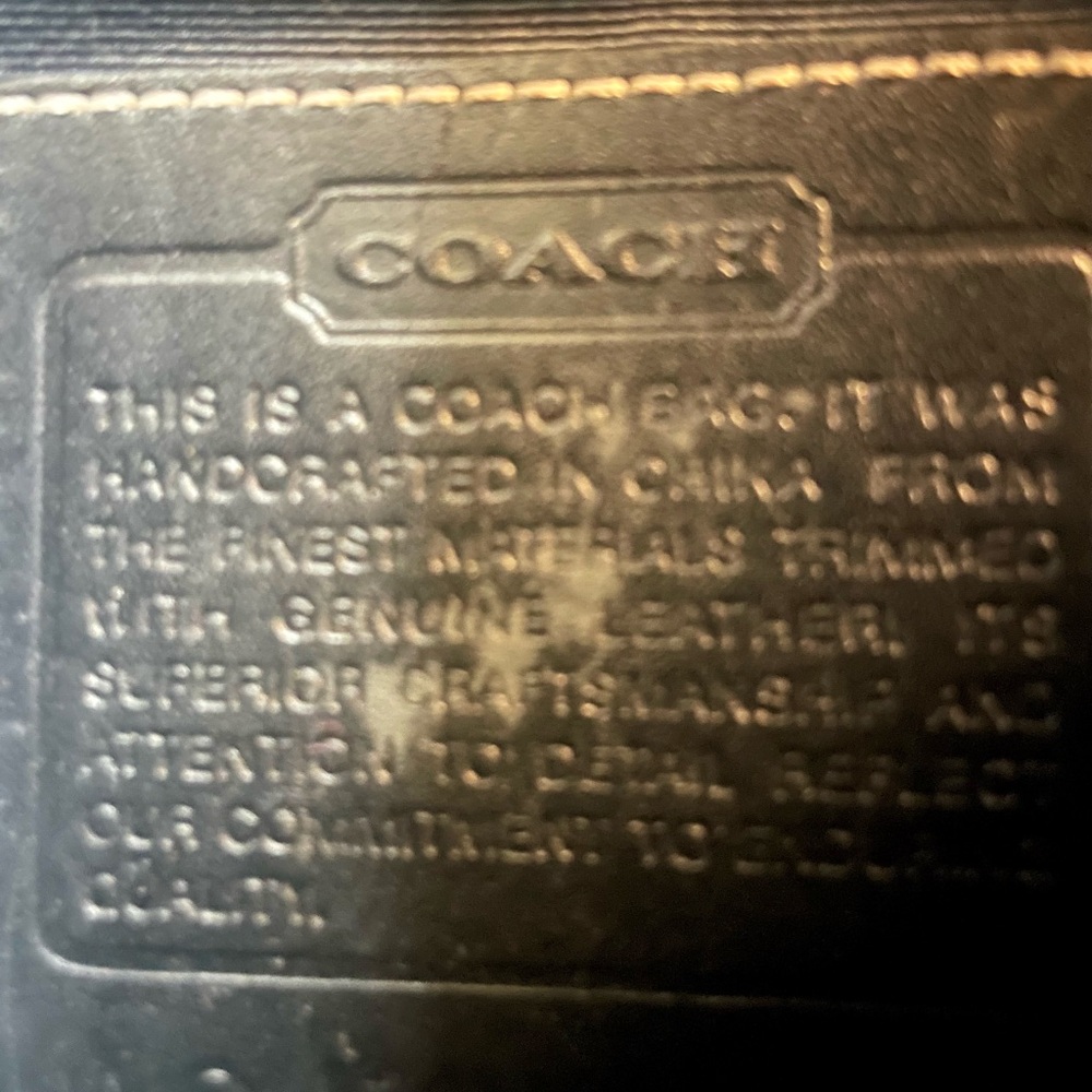 Coach Black Signature Shoulder Bag vintage authentic - Picture 6 of 6